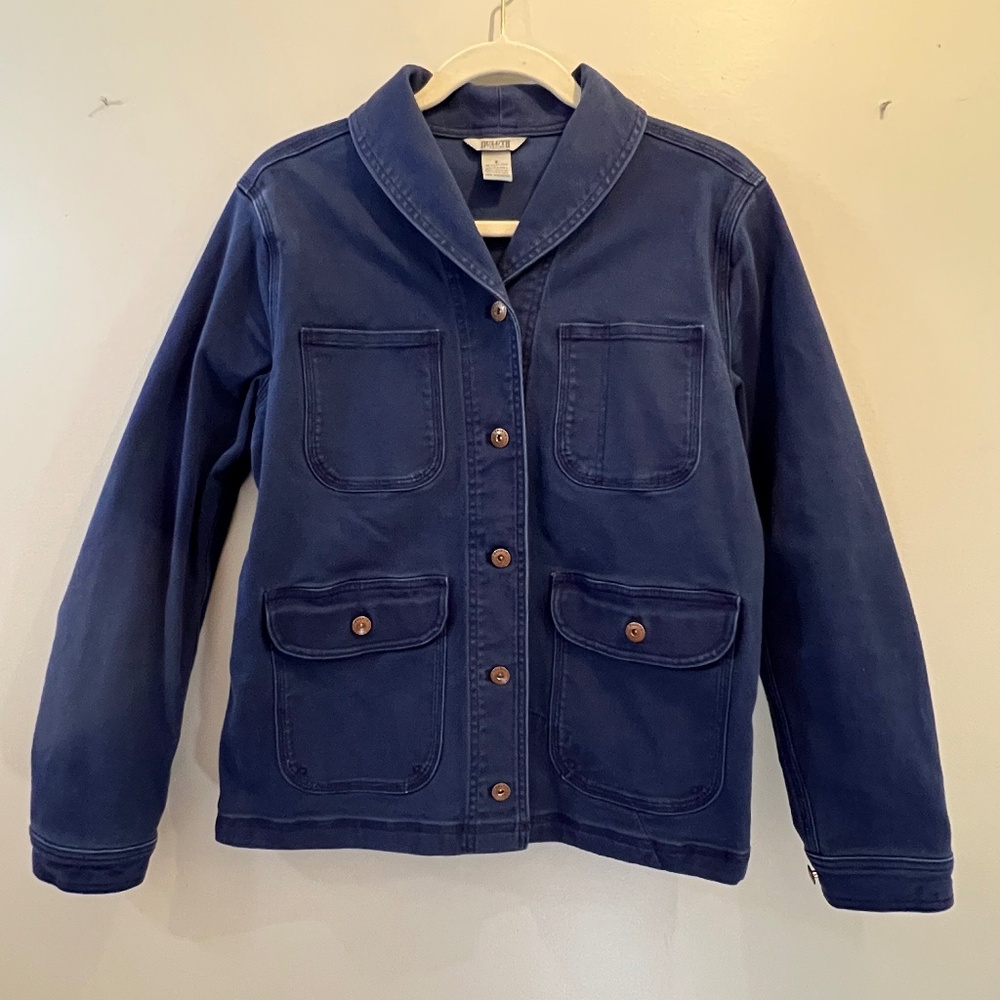 Blue Duluth Trading Co. Work / “Chore” Jacket - Button-up, Structured, Unisex